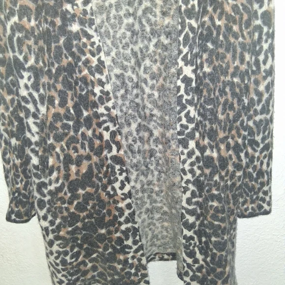 360Cashmere Leopard Print Long Line Cardigan S - Picture 4 of 7